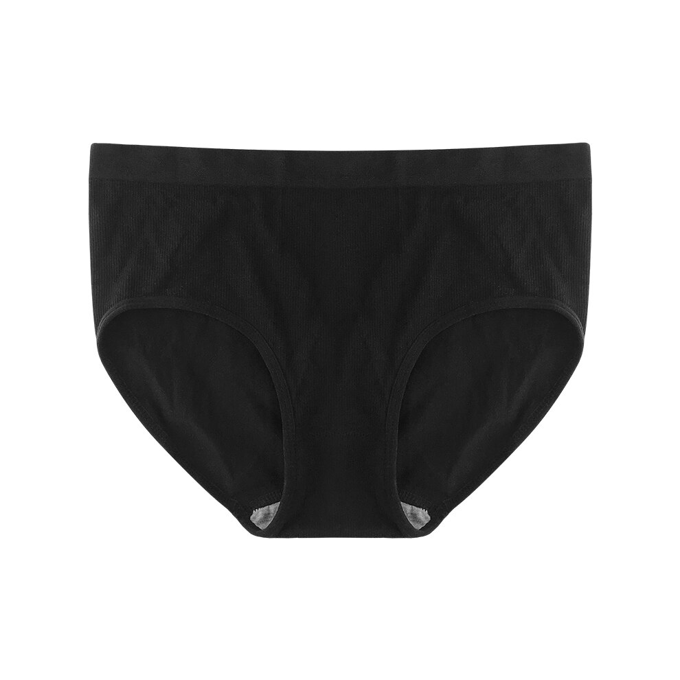 Cotton Panties Female Underpants Sexy Panties For Women Briefs Underwear Pantys Lingerie Solid Black White: BLACK