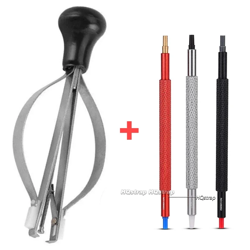 Elevador de mano para reloj, extractor de émbolo Presto, alicates de aguja, Extractor de puntero de reloj, herramienta de reparación de relojero: Marrón