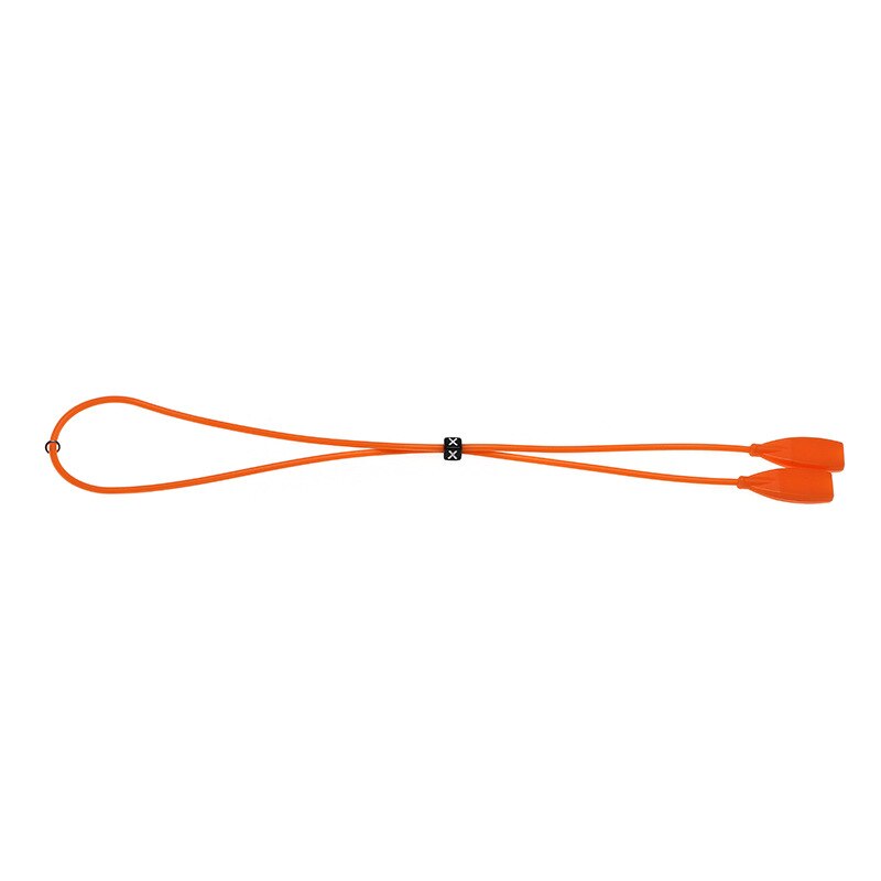 Correas elásticas de lentes de silicona antideslizantes para gafas deportivas cuerdas de cuerda con ganchos para los oídos gafas de sol soporte de cordón de banda de cadena: Naranja