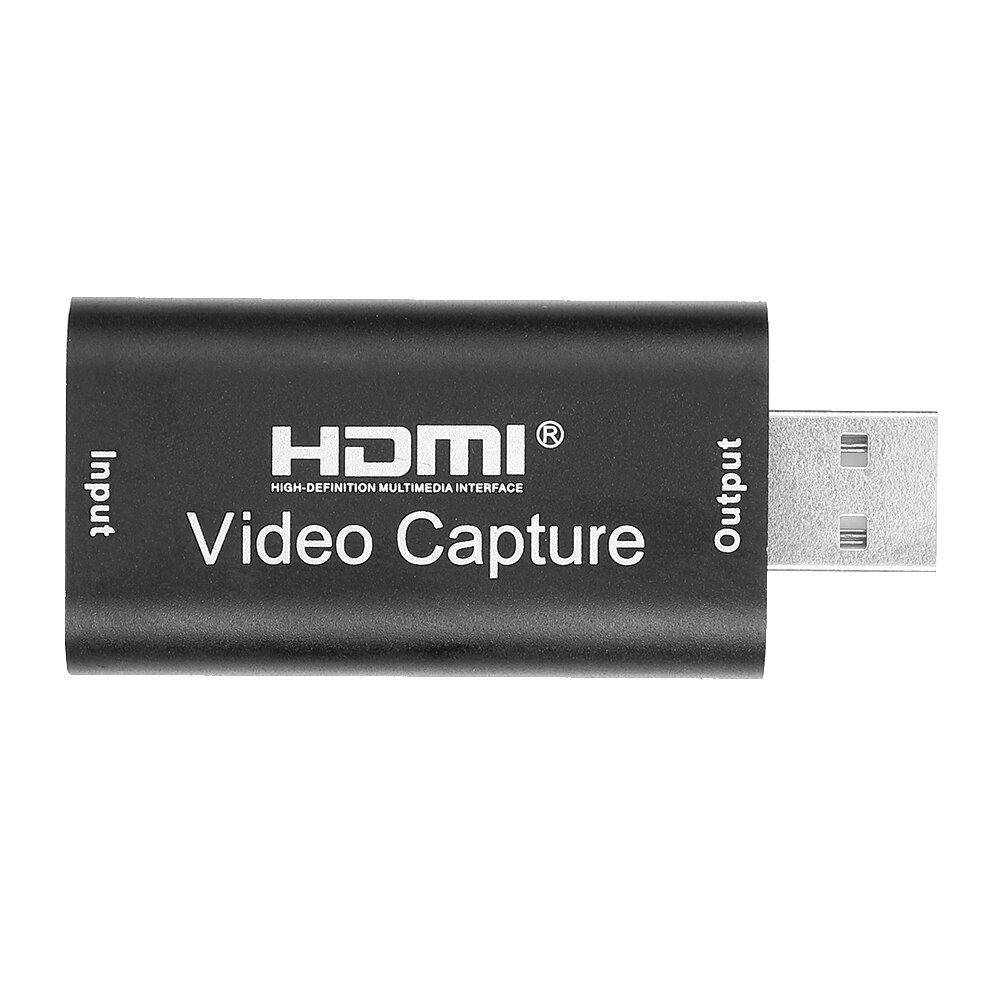Usb 2.0 hdmi hd video capture card mini bærbar adapter sort til pc-computer