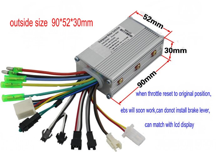 24v36v48v 250w350w intelligent BLDC motor speed controller EBS brake no need brake lever for electric scooter mobility ebike