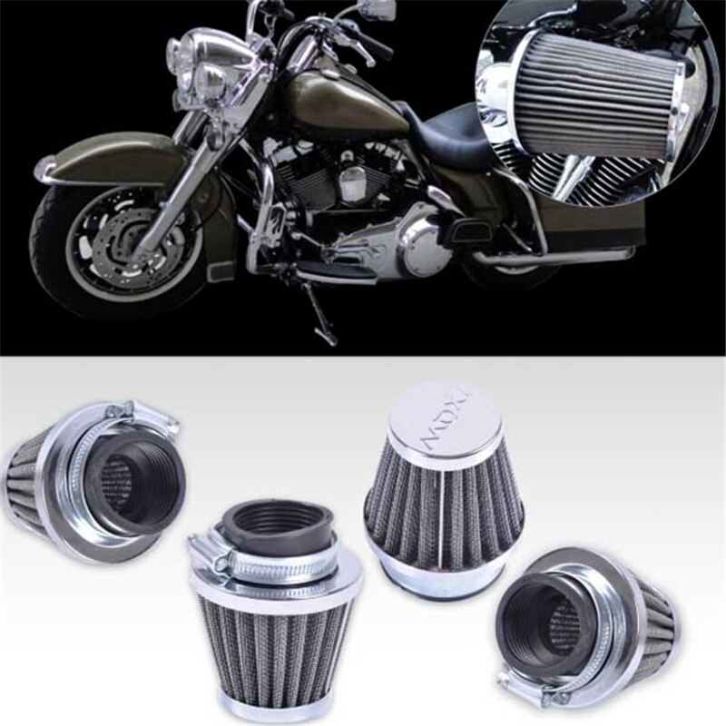Motorsykkel luftfilter sopphodefiltre universell 35mm 44mm 50mm 54mm 60mm motorsykkel luftinntak filter renere svart