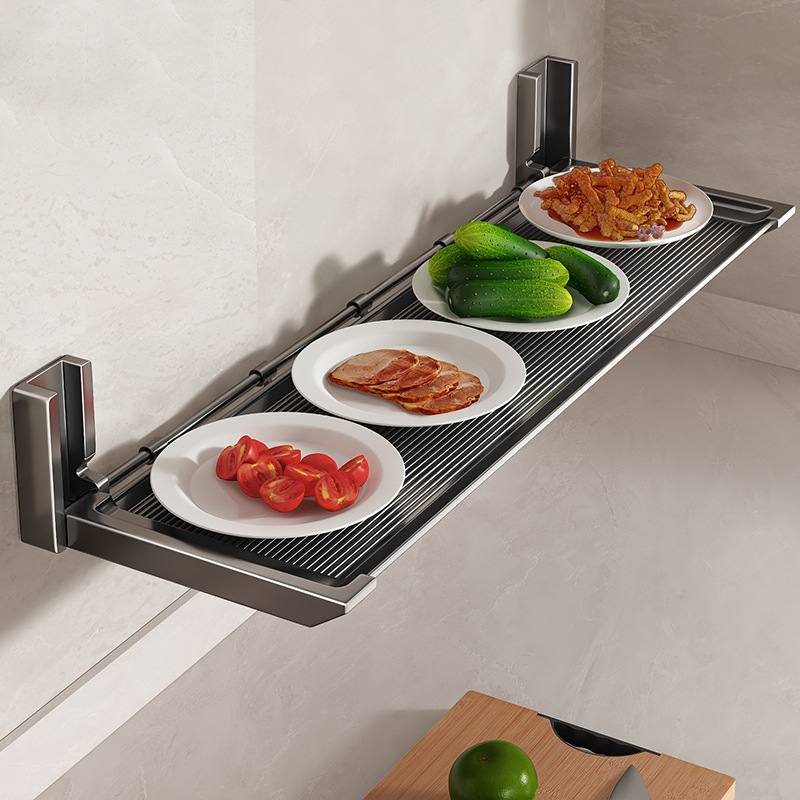 Rack de cozinha de parede, rack de armazenamento adesivo de rack de especiarias pendurado com ganchos organizador de pá de cozinha para casa e restaurante