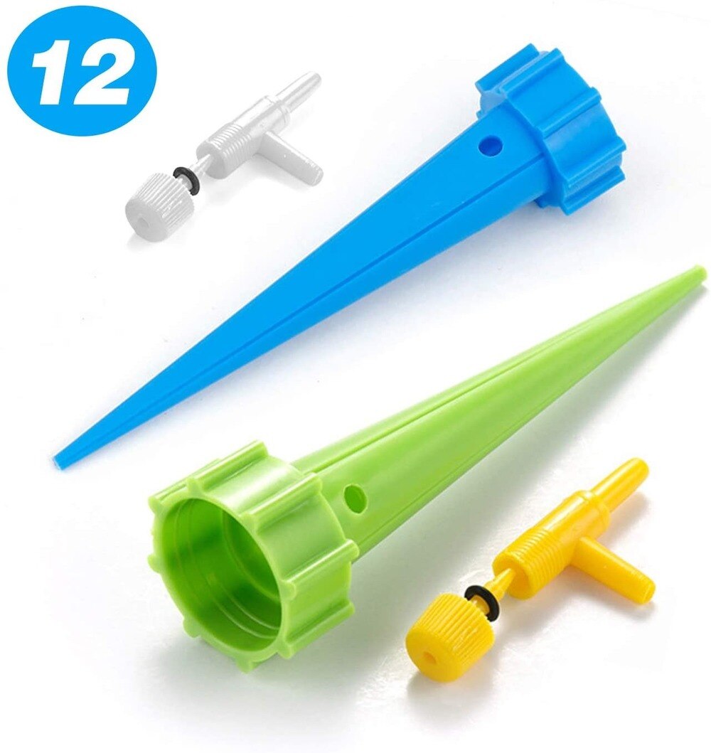 12 PCS Auto Drip Irrigation Watering System Dripper Spike Kits Garden Household Plant Flower Automatic Waterer Tools