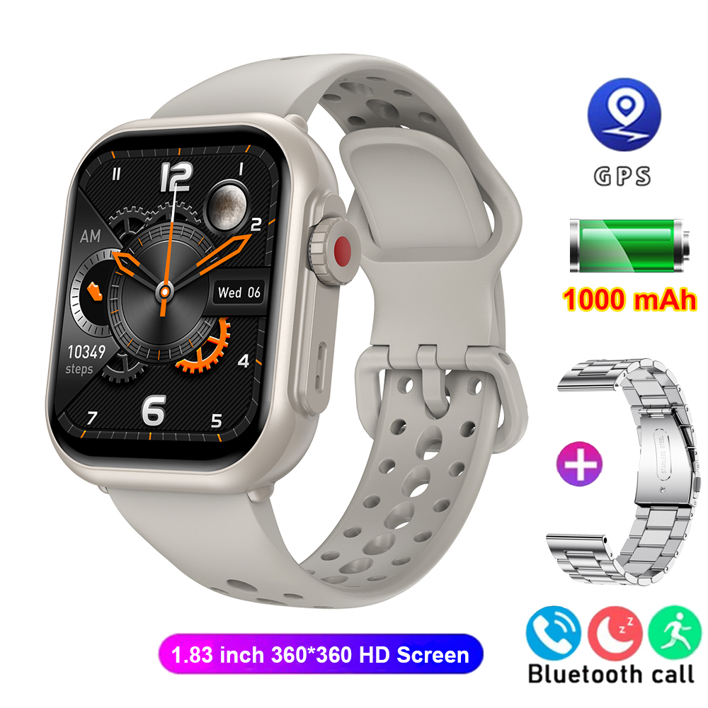 Wytrzymały inteligentny zegarek 1000mAh połączenia Bluetooth mężczyźni kobiety Smartwatch bransoletka zdatność sportowy niestandardowy zegarek twarz 2025 nowość dla Xiaomi: Niebieski