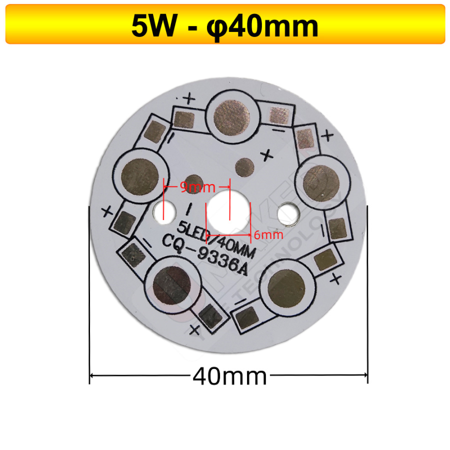 Placa de seguimiento de luz LED, base de placa de aluminio, placa PCB LED para chip led de alta potencia, 1W, 3W, 5W, 7W, 9W, 12W, 15W, 18W, 21W, 24W, 30W: Rojo