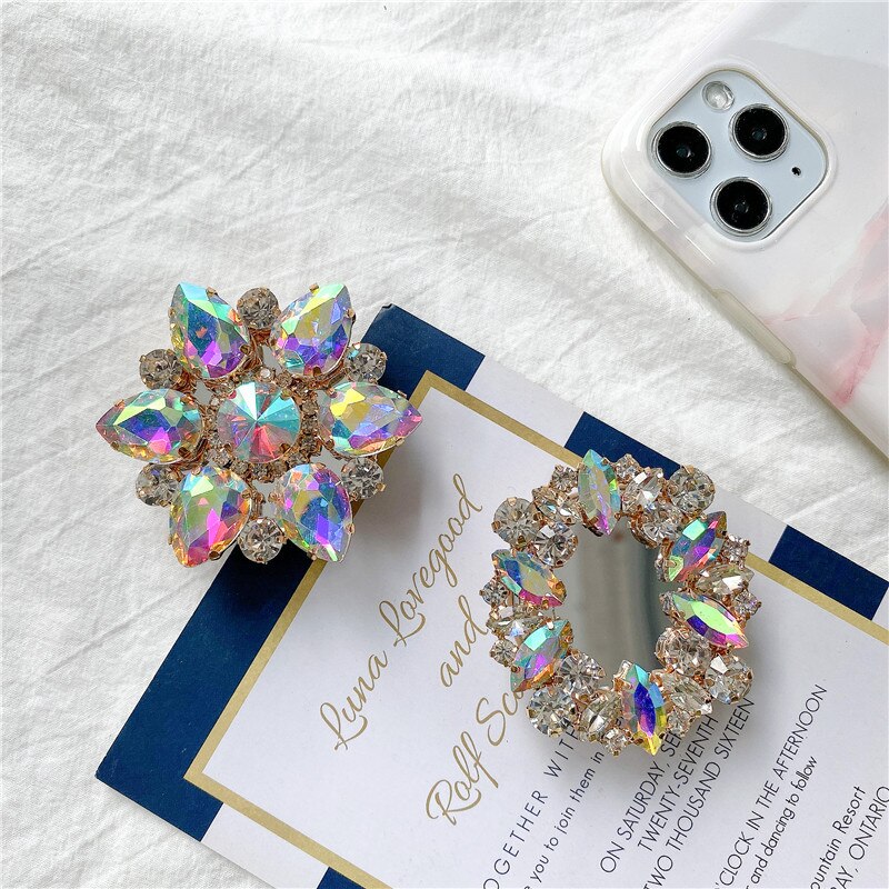 Ins Diamond Mobile Phone Holder Shiny Griptok for IPhone Samsung Mobile Phone Accessories Portable Mobile Mobile Stand