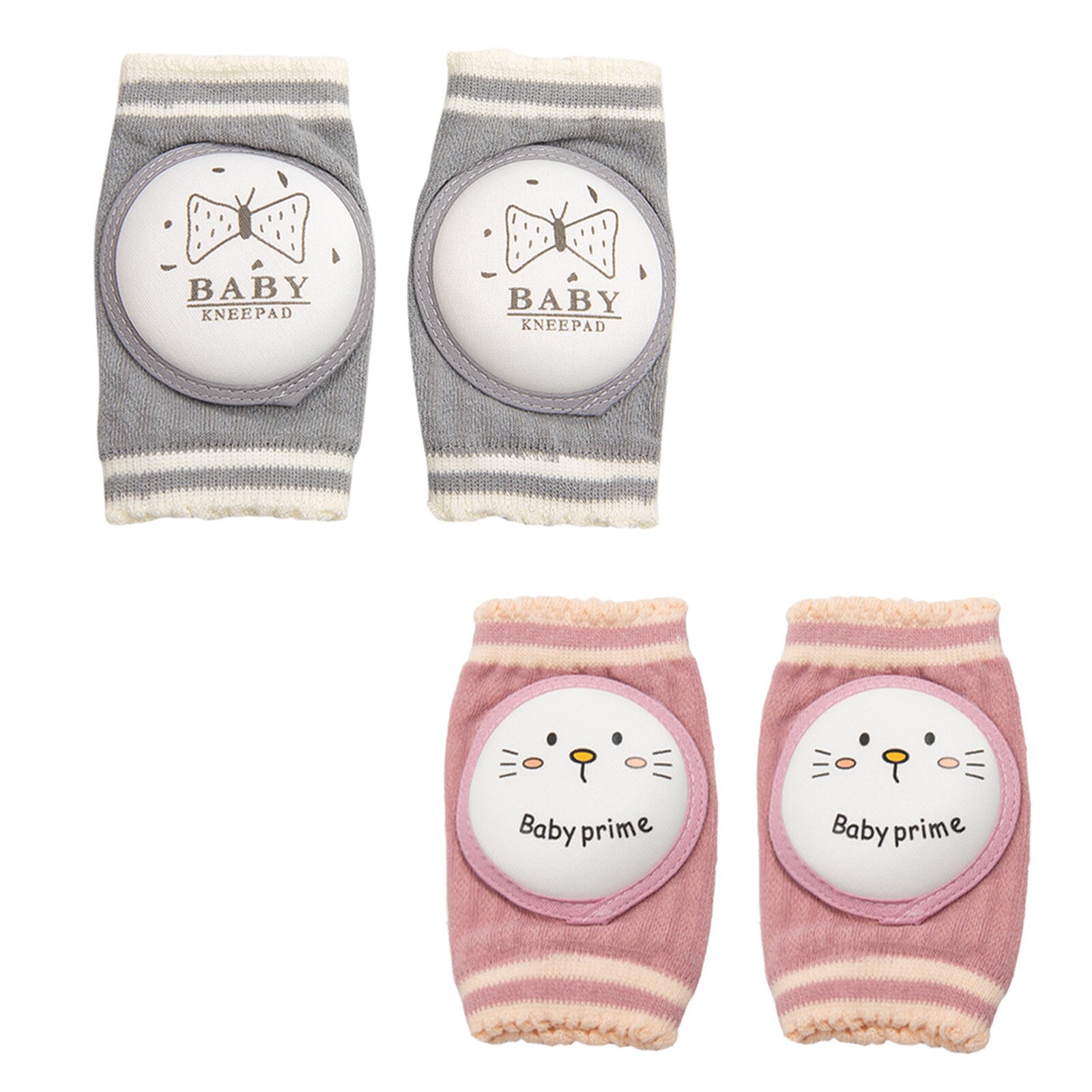 2 paia ginocchiere per bambini sicurezza per bambini cuscino gomito strisciante neonati scaldamuscoli per bambini supporto per ginocchio protettore ginocchiera L3: E