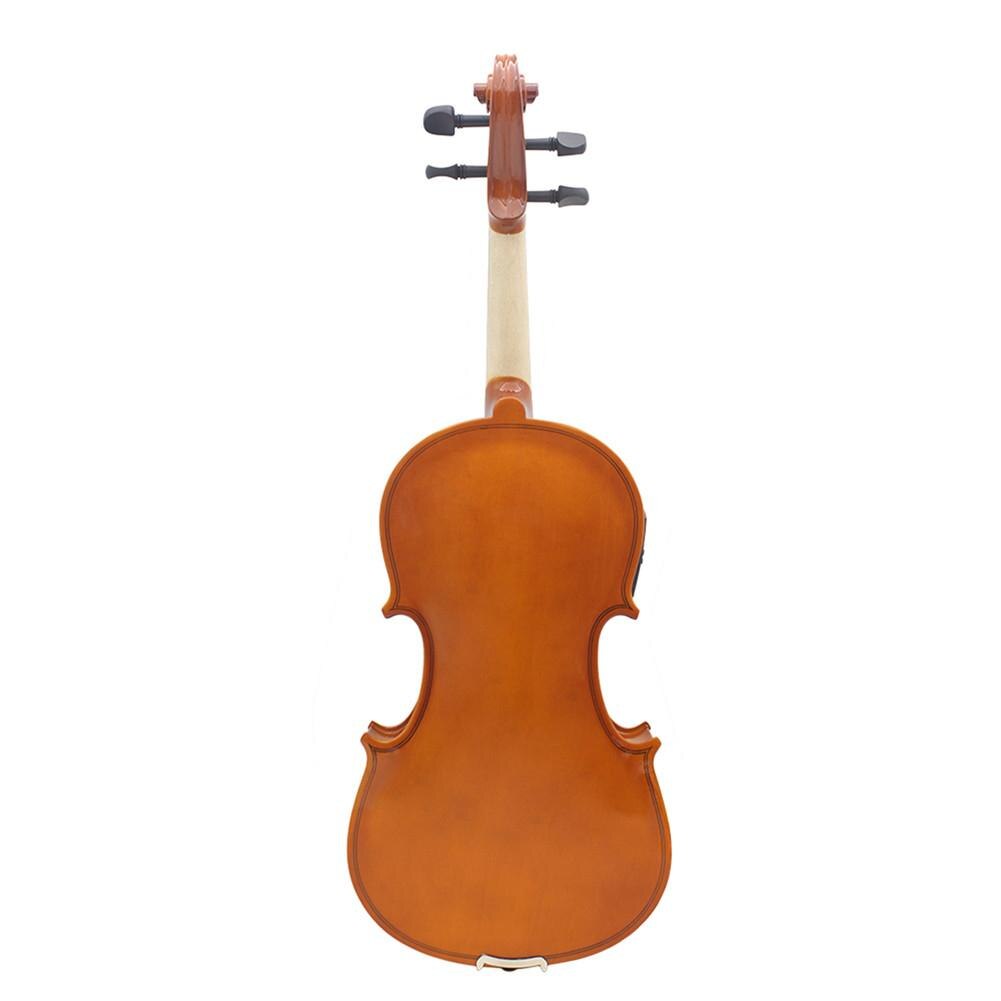 4/4 Full Size EQ Electric Violin Kit solid wood Face Board with Violin Bow Case Shoulder Rest Cable Rosin Strings Clean Cloth