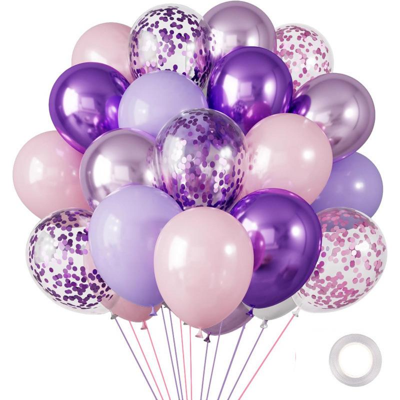 30 Uds. Globos blancos y dorados de 10/12 pulgadas, globos blancos perlados, globos de confeti dorados para cumpleaños, bodas, de aniversario: Rojo rosado