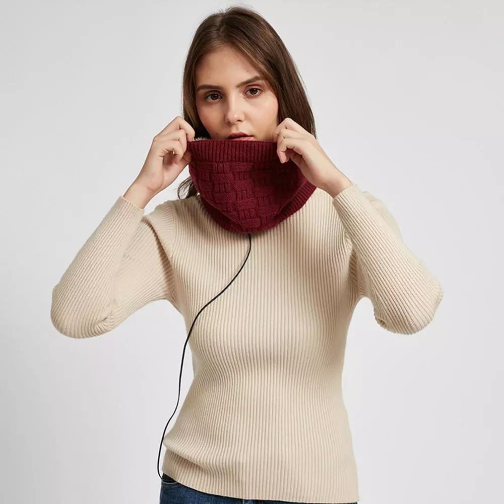 Bufanda calefactable para cuello para hombre y mujer, envoltura de cuello con calefacción eléctrica para invierno