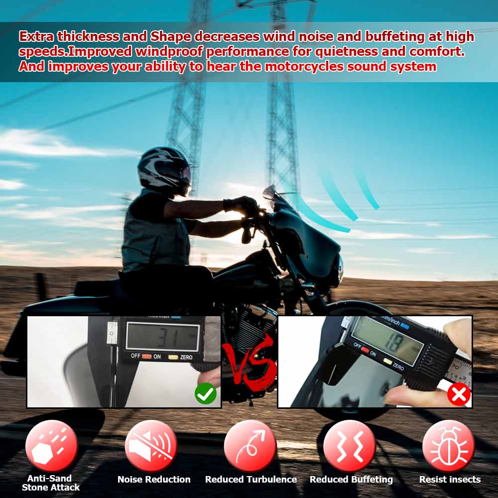 9-calowa owiewka motocyklowa szyba przednia deflektor wiatru robić Harley turystyka Electra ulica poślizg Tri FLHT FLHX 2014-2023