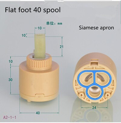 Ceramic Cartridge 35mm / 40mm Valve Kitchen Bathroom Cartridge Valve Mixer Tap Repalce Accessories Rotation Flat Base: 2