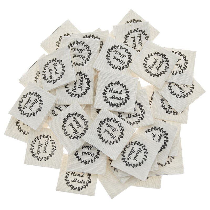 50PCS/pack Letter Pattern Cloth Labels DIY Handmad... – Grandado