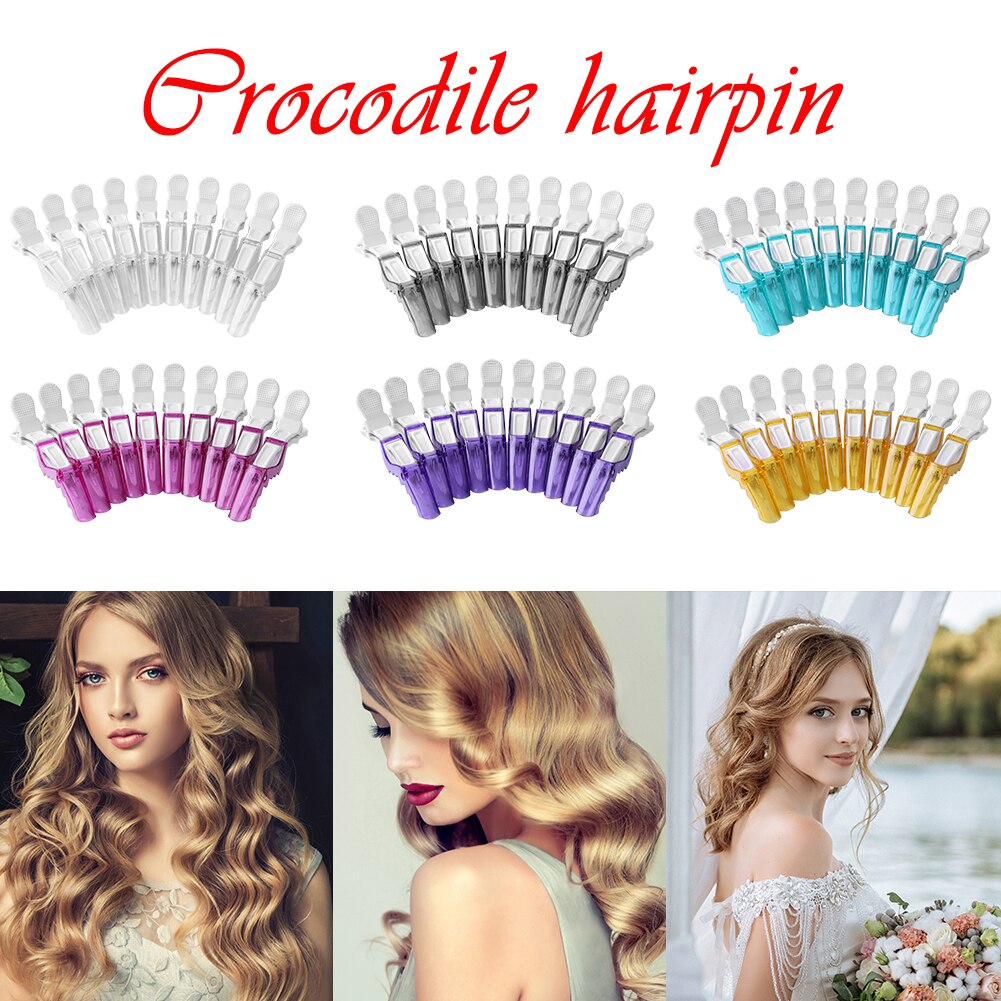Pinza de araña para peluquería, pasador de cocodrilo de plástico, herramienta de agarre, utensilio de peluquería, 10/6 Uds.