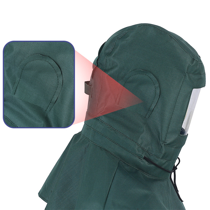 Sand Blasting Hood Tool Protective Face Shield Hood Cap Supply Anti-wind Dustproof For Rust Dust Remove Sandblaster Air Tool