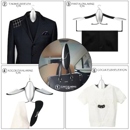 Voiture intérieur organisateur véhicule auto siège dos chemise pull sac vêtements cintre sac suspendu pliable