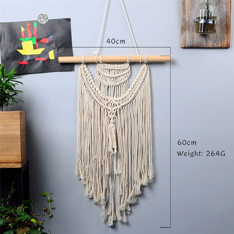 Stor macrame gobeläng macrame vägghängande bondgård dekor makrame rum dekoration gobeläng vägg för kvinnor: Typ 19