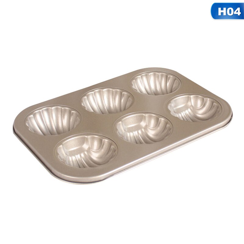 6- hulrom nonstick smultring panne smultring bakervarer karbon stål smultring bakeplate bagels form maker kake kjeks tinn bakware: H04