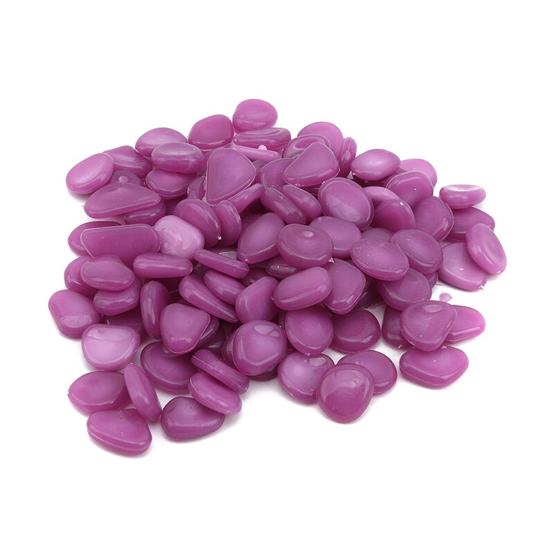 Juguetes que brillan en la oscuridad, rocas de jardín para pasarelas, camino de jardín, Patio, jardín, Patio, piedras de decoración al aire libre: Purple