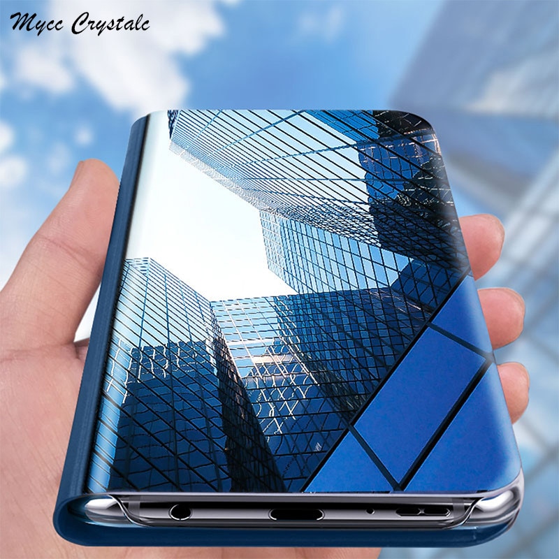 Realme X50 5G Case 6.57 Inch Luxe Smart Spiegel Flip Cover Volledige Bescherming Voor Realme X50m 5G Shockproof telefoon Case
