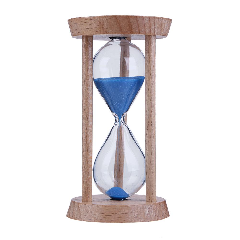 Holz Sand Uhr 3 Minuten Sanduhr Sanduhr Zahnbürste Timer freundlicher Tragbare Zeit Zähler Haushalts Tisch Dekor: Blau