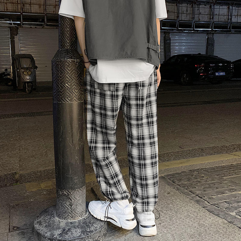 Privathinker homme femme rue Style Plaid pantalon Mans femme décontracté droit décontracté pantalon mâle Hip Hop vêtements bas