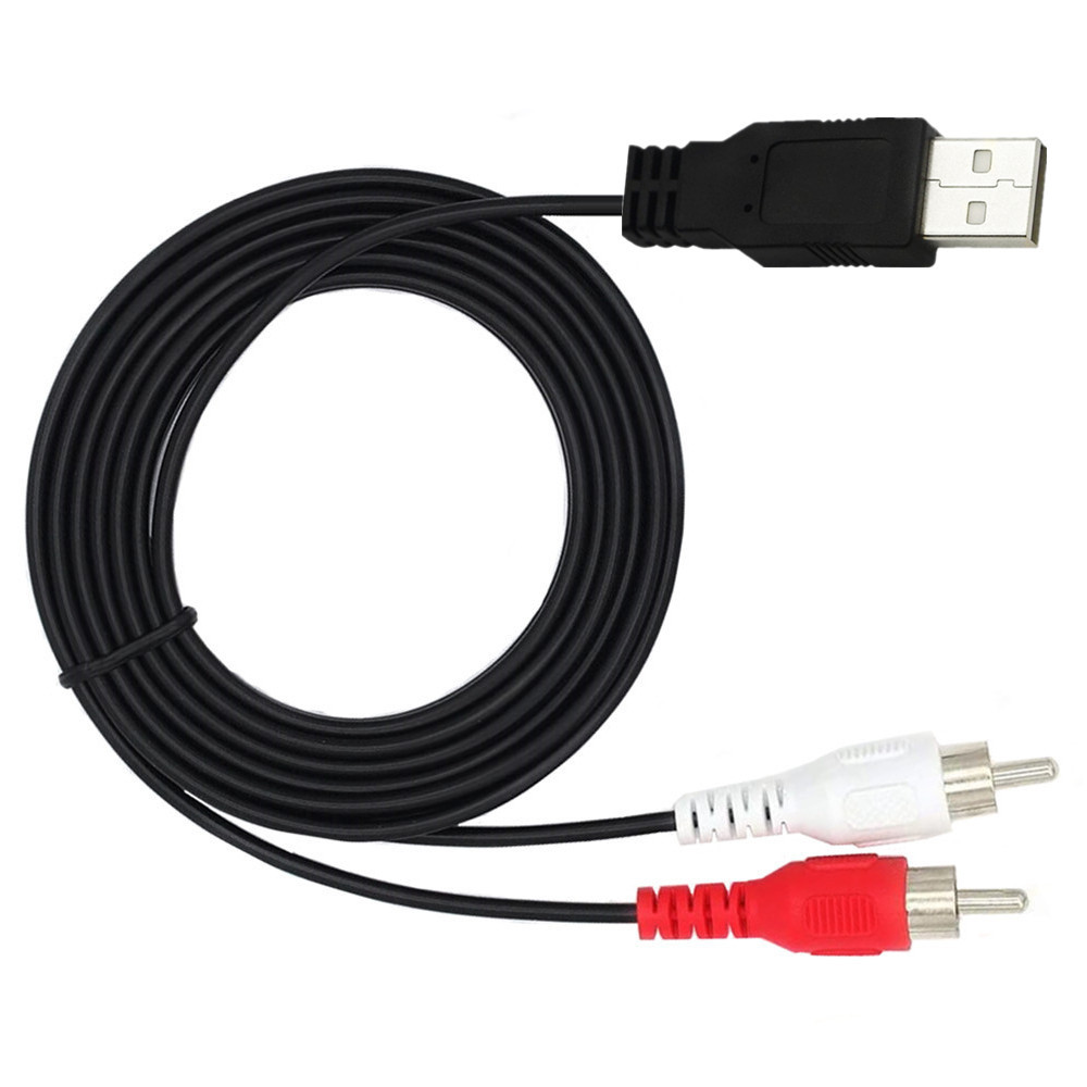 USB A 2.0 Buchse Stecker auf 2 3 Cinch 2/3 Cinch Stecker Buchse AV-Stecker Adapter Stecker Konverter Kabel Blei PC TV HDTV AUX Audio Video