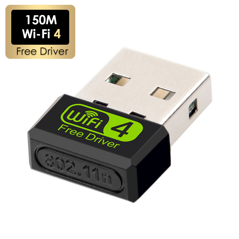 USB Wireless Adapter 150Mbps Wi-Fi4 Network Card Free Driver Wifi Receiver Dongle RTL8188GU for Win7/8/10 PC Desktop Adaptador: Default Title