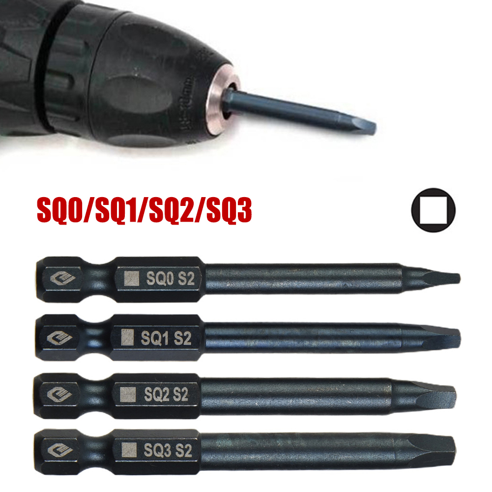 65mm sq0 sq1 sq2 fyrkantiga skruvmejselbitssats 1/4 tums skaft *magnetisk skruvmejsel -= elektrisk skruvmejsel =-=skruvmejselbits handverktyg