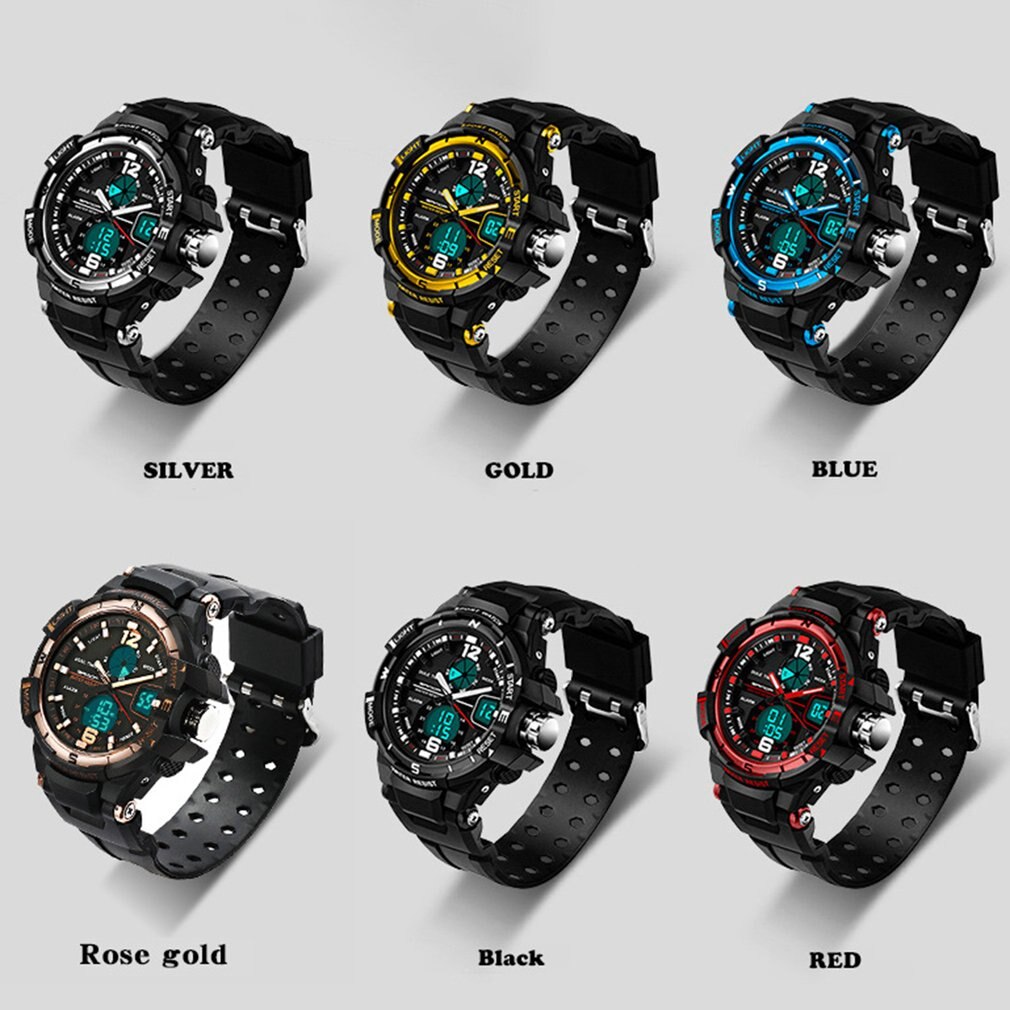 Lovers' Wrist Watch Water Resistant Sport Watch Unisex Multifunctional Electronic Watch for Boys GirlsN