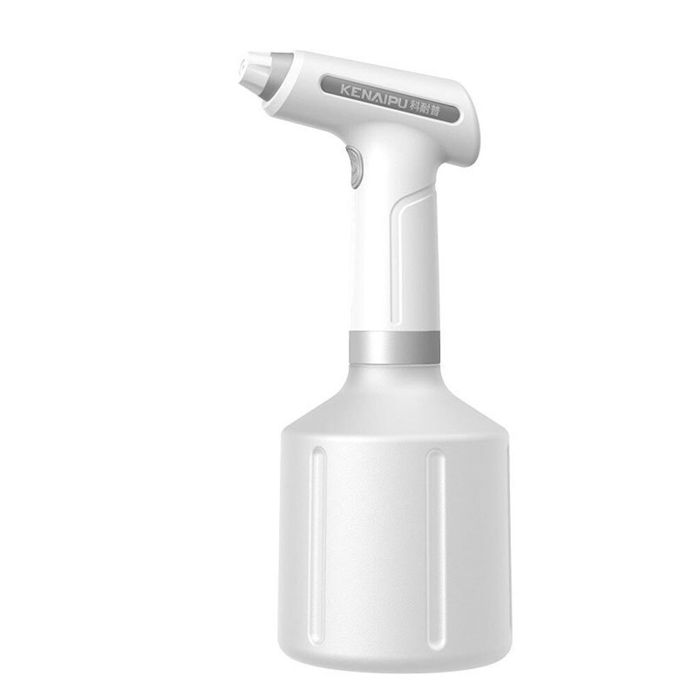 Regadera eléctrica con USB para interiores y exteriores, pulverizadores eléctricos, botella de agua, rociador de niebla, pulverizador eléctrico desinfectante, herramientas de jardín: White
