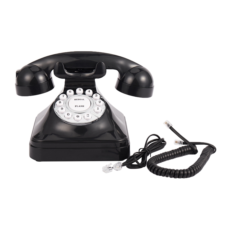 Vintage Telephone Multi Function Plastic Home Telephone Retro Antique Phone Wired Landline Phone Office Home Telephone Desk Deco