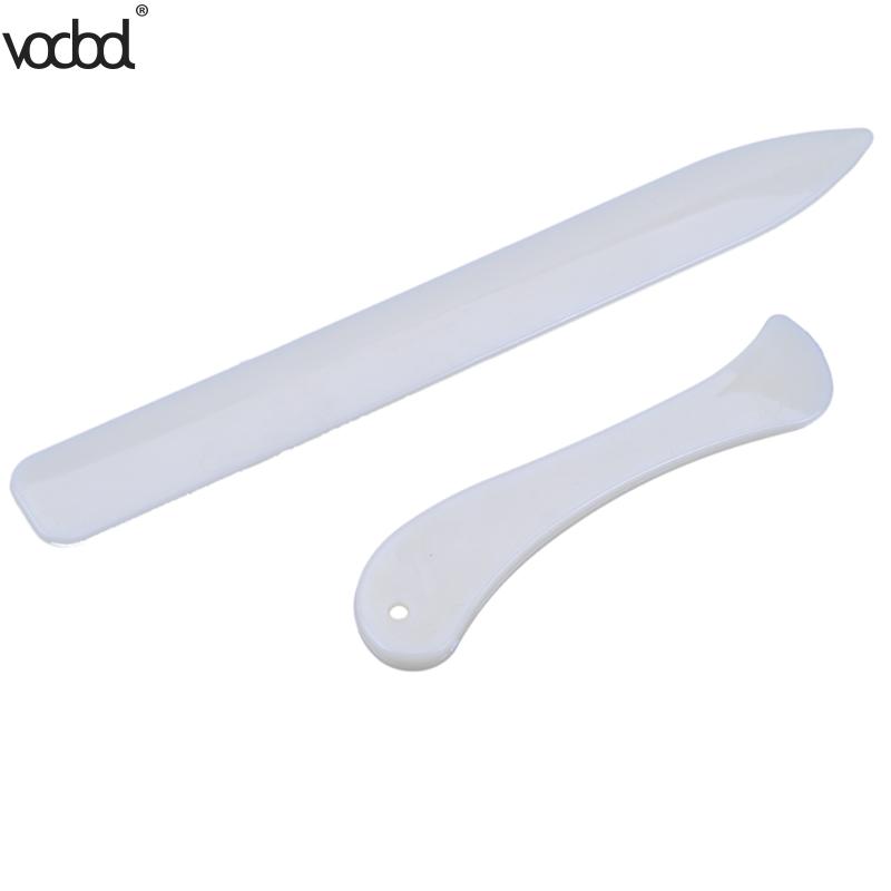 2pcs DIY Scrapbooking Paper Creaser Card Set Manual Cutting Paper Folding Tool Crafts Edge Side Slicker Letter Opening Device