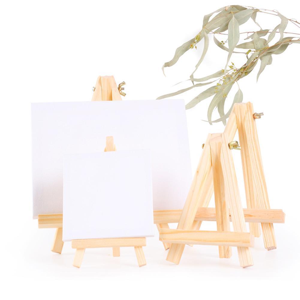 Mini juego De Caballete De madera Natural De lona para Pintura De arte, Pintura para Arte Artístico, suministro De boda, suministros De dibujo con cabina, Cra G1P1