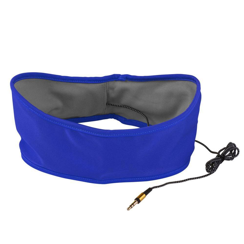 Head-Mounted Sleep Headphones Soft Earphones Music Headset for iPhone for Samsung for Huawei Eye Masks: blue