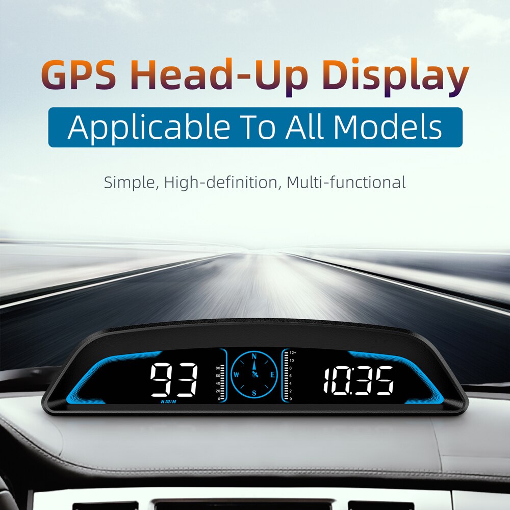 Auto Hud Head-Up Display Auto Outdoor Off-Road Gps Snelheid Gids Richting Head-Up Apparaat Tijd hd Display