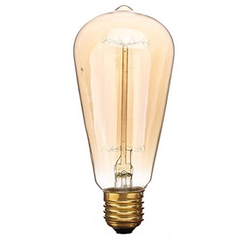 Retro ST64 Edison Bulb 110V E26 60W Incandescent Bulbs Vintage Filament Bulb Tungsten Edison Light --M25