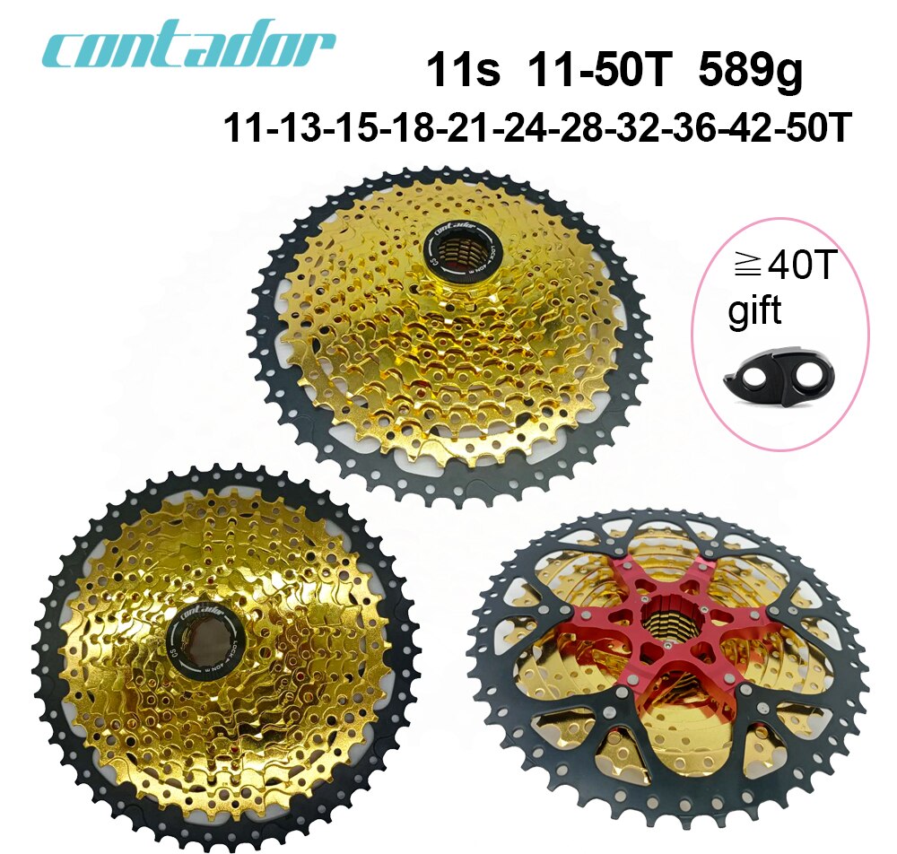 Contador bicycle cassette 8 9 10 11 12velocità MTB flywheel 11-40T/11-42T/11-46T/11-50T/11-52: 11S 11-50T gold
