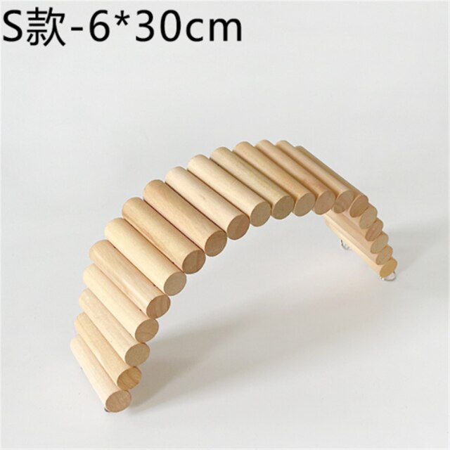 Foldable Woven Grass Rabbit Nests Pet Hamster Guinea Pig Cage House Chew Toy Breathable Summer Straw Small Animal Grass Nest: S Hamster Bridge