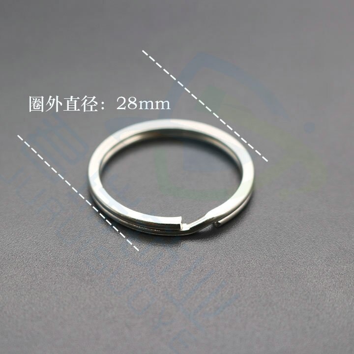 KEYTOOL 100 pcs/lot stainless steel Iron Round Metal Keyring Rhodium Plated Ring Key Chain 16MM 20MM 25mm 28MM 30MM 32MM: 28mm