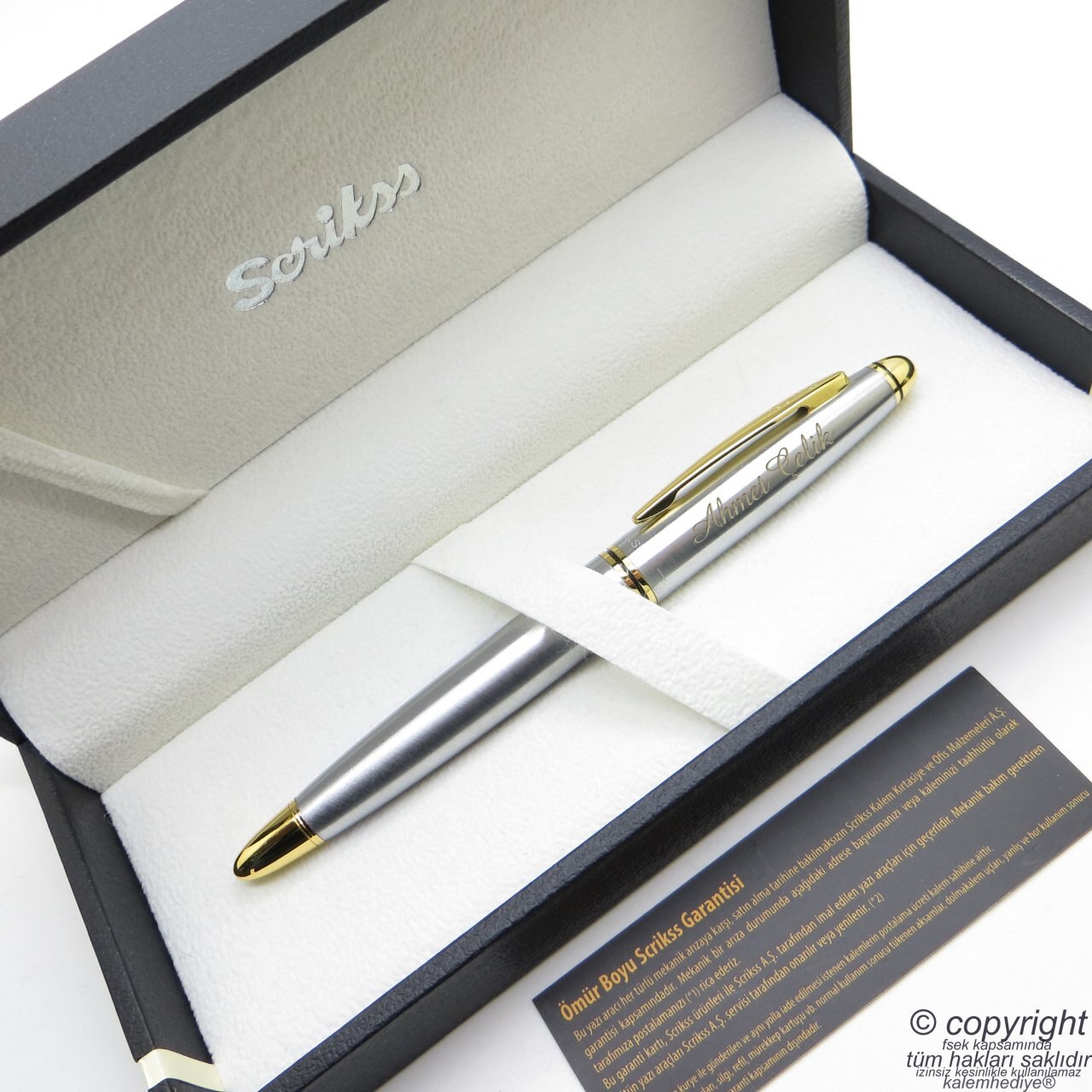 Scrikss 88 cromo oro rodillo pluma | Scrikss pluma | Pluma de la İsme pluma especial |