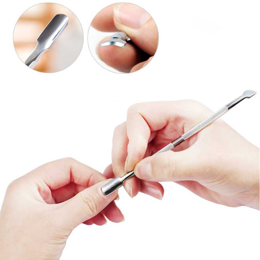 Ociodual renser neglebånd negle fjern skraber skubbeske manicure neglebånd til korte neglebånd nail art uv gel