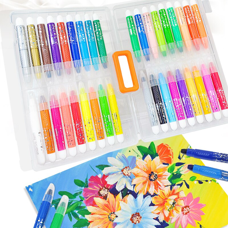 Silky Crayon Hello for drawing painting rotating smooth pencils set washable pastel for kids painters artists