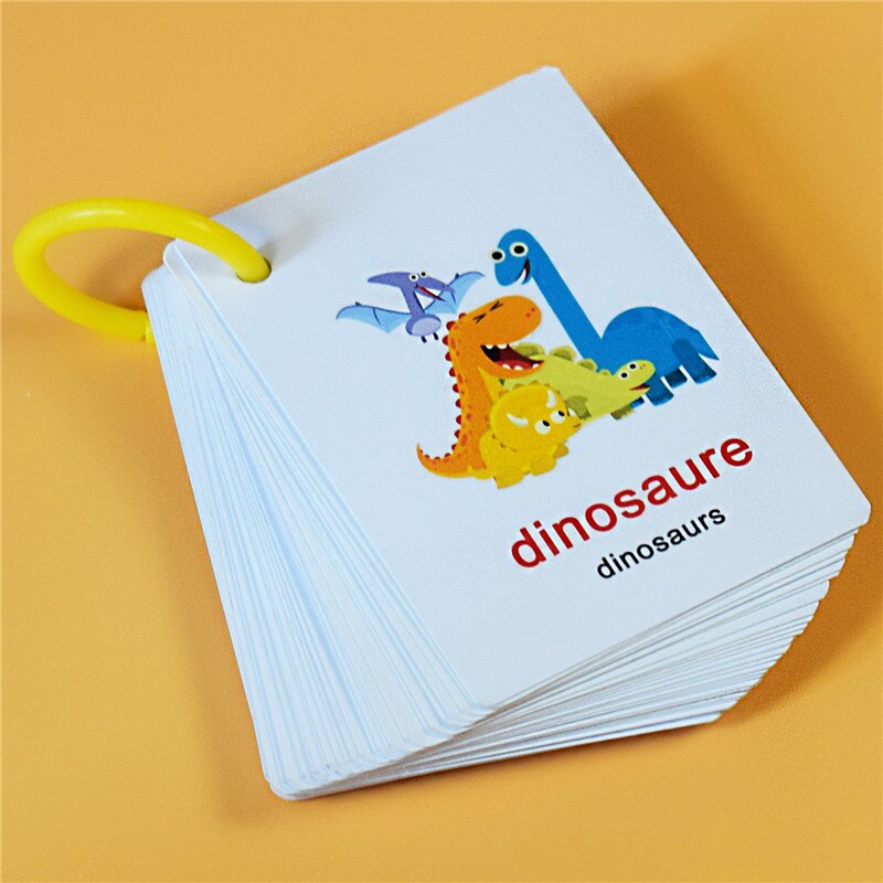 Apprendimento 80 Animali, Englih Flash Carte di Apprendimento Educativo Regalo Giocattoli Per I Bambini Bambini Con Il Tedesco Russo Spagnolo Francese