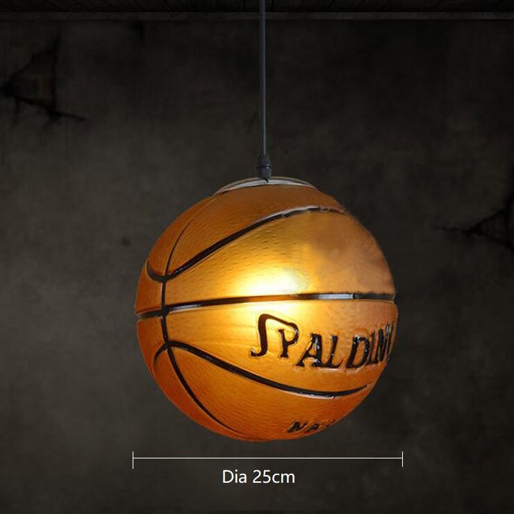 Basketbal Hanglampen Industriële Loft Opknoping Lamp Voor Kinderkamer Hanglamp Kinderen Home Deco Verlichtingsarmaturen: Basketball