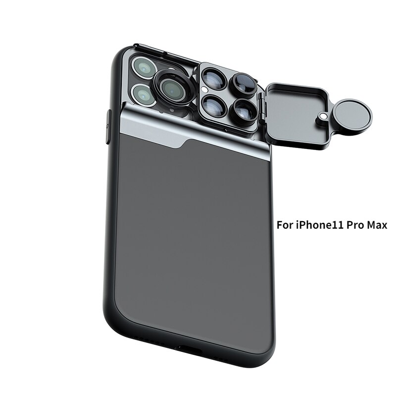 5 In 1 Telefoon Lens Kit 20X 25X Super Macro Lens Cpl Fisheye 2X Telelens Case Voor Iphone 12 pro Max/11 Pro Max Mini: For iPhone11 Pro Max