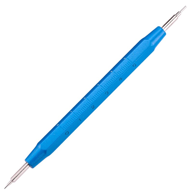 Pulseira de relógio fivela mola barra ligação pino removedor reparação abridor ferramenta medição liga alumínio profissional ferramentas relógio: Azul