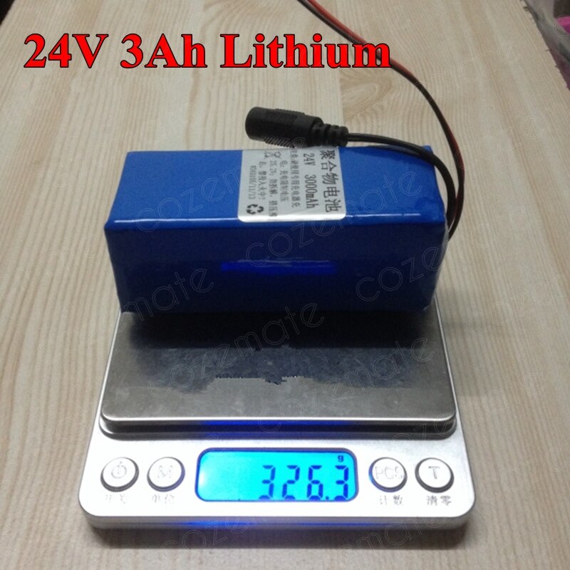 Lithium Battery 24v Rechargeable 3000mah 24V 3AH Li Polymer Bateria for Pipe Robot Loudspeaker Pedicure Bed Instrument Monitor