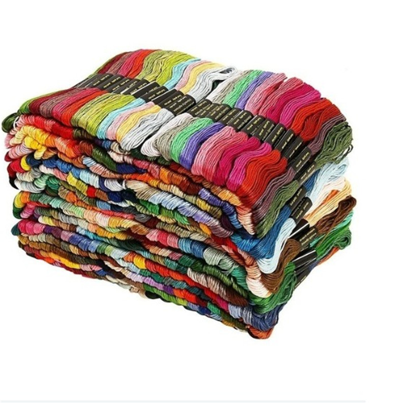 50PCs Threads Stitch Thread Knitting Handmade Floss For Sewing Skeins Craft Embroidery Thread linha de costura Kit: 200 Colors